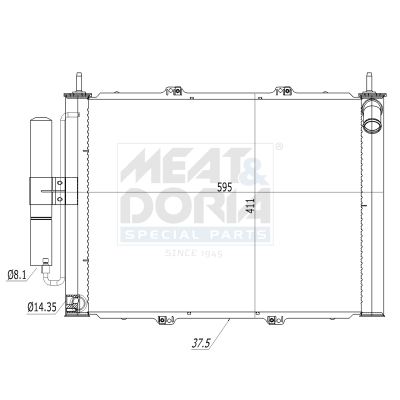 MEAT & DORIA Kondensor, klimaanlæg 991169 for RENAULT