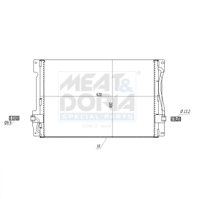 MEAT & DORIA Kondensor, klimaanlæg 991224 for VOLVO