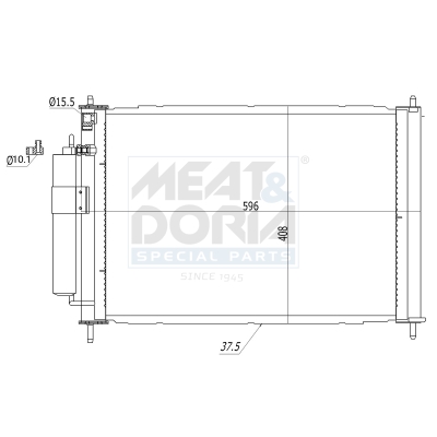 MEAT & DORIA Kondensor, klimaanlæg 991163 for NISSAN