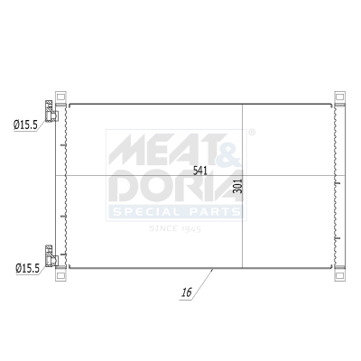 MEAT & DORIA Kondensor, klimaanlæg 991175 for LANCIA