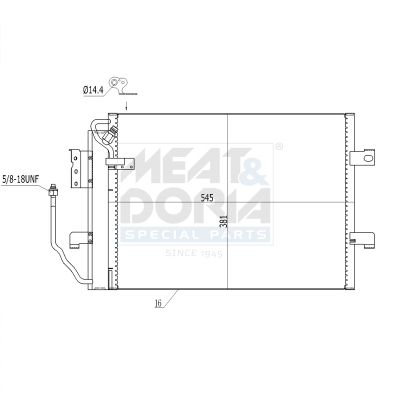 MEAT & DORIA Kondensor, klimaanlæg 991232 for MERCEDES-BENZ
