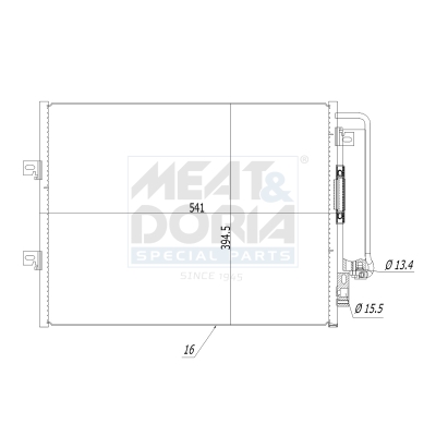 MEAT & DORIA Kondensor, klimaanlæg 991078 for RENAULT