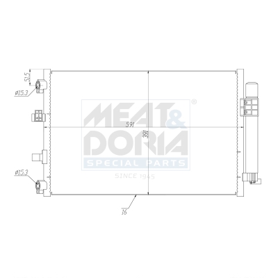 MEAT & DORIA Kondensor, klimaanlæg 991178 for FORD