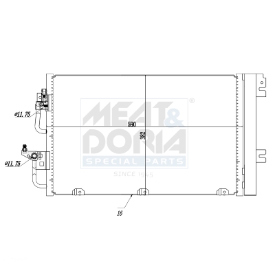 MEAT & DORIA Kondensor, klimaanlæg 991064 for OPEL GENERAL MOTORS