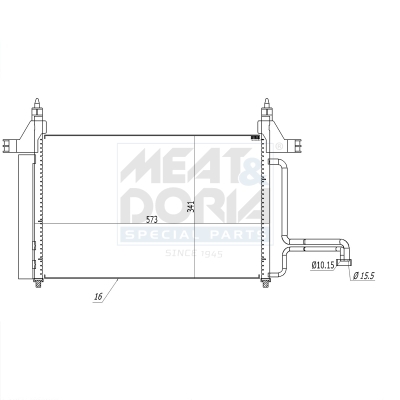 MEAT & DORIA Kondensor, klimaanlæg 991173 for LANCIA