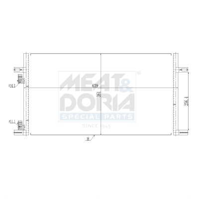 MEAT & DORIA Kondensor, klimaanlæg 991244 for RENAULT