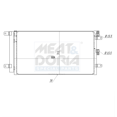 MEAT & DORIA Kondensor, klimaanlæg 991116 for LANCIA