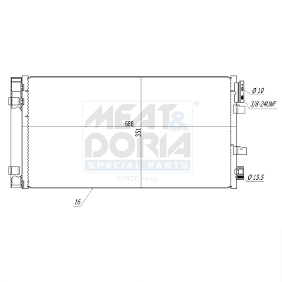 MEAT & DORIA Kondensor, klimaanlæg 991160 for RENAULT