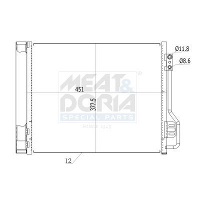 MEAT & DORIA Kondensor, klimaanlæg 991260 for MERCEDES-BENZ