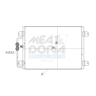 MEAT & DORIA Kondensor, klimaanlæg 991149 for RENAULT