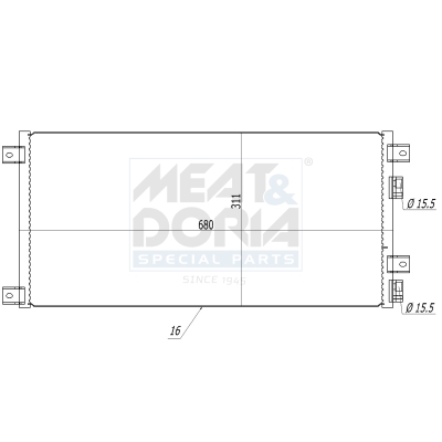 MEAT & DORIA Kondensor, klimaanlæg 991230 for IVECO