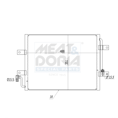 MEAT & DORIA Kondensor, klimaanlæg 991262 for LANCIA