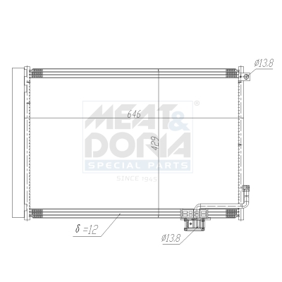MEAT & DORIA Kondensor, klimaanlæg 991272 for MERCEDES-BENZ