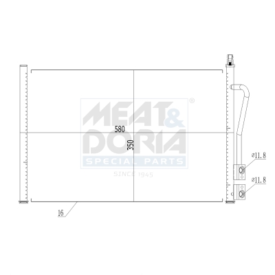 MEAT & DORIA Kondensor, klimaanlæg 991003 for FORD MAZDA