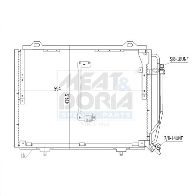 MEAT & DORIA Kondensor, klimaanlæg 991087 for MERCEDES-BENZ