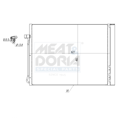 MEAT & DORIA Kondensor, klimaanlæg 991109 for BMW