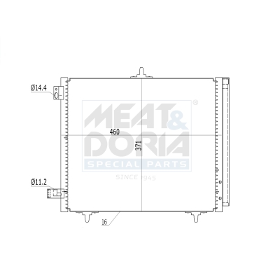 MEAT & DORIA Kondensor, klimaanlæg 991005 for VAUXHALL CITROËN CITROËN/PEUGEOT PEUGEOT OPEL