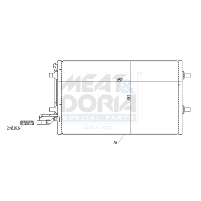 MEAT & DORIA Kondensor, klimaanlæg 991047 for VOLVO