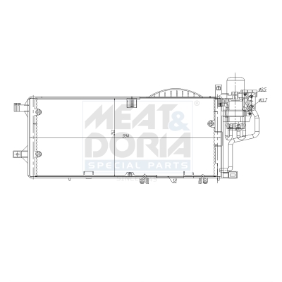 MEAT & DORIA Kondensor, klimaanlæg 991107 for OPEL GENERAL MOTORS