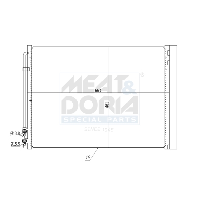 MEAT & DORIA Kondensor, klimaanlæg 991085 for BMW