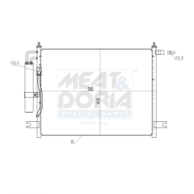 MEAT & DORIA Kondensor, klimaanlæg 991041 for GENERAL MOTORS
