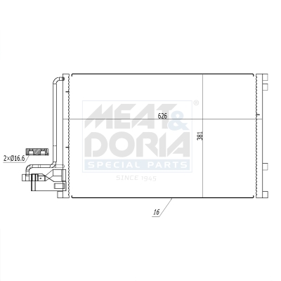 MEAT & DORIA Kondensor, klimaanlæg 991152 for VOLVO