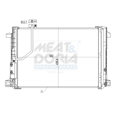 MEAT & DORIA Kondensor, klimaanlæg 991118 for MERCEDES-BENZ