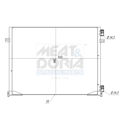 MEAT & DORIA Kondensor, klimaanlæg 991297 for VAUXHALL GENERAL MOTORS OPEL RENAULT NISSAN