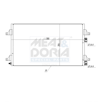 MEAT & DORIA Kondensor, klimaanlæg 991167 for RENAULT