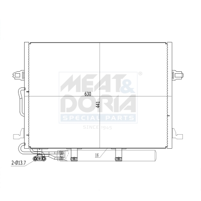 MEAT & DORIA Kondensor, klimaanlæg 991040 for MERCEDES-BENZ