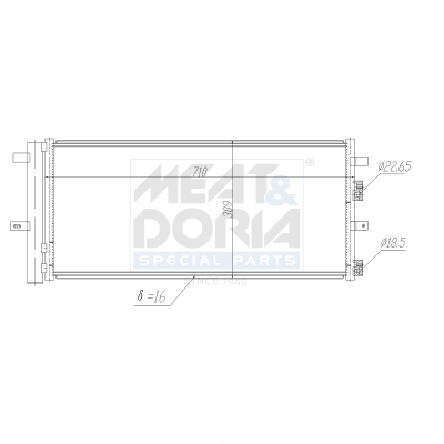 MEAT & DORIA Kondensor, klimaanlæg 991291 for FORD