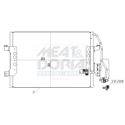 MEAT & DORIA Kondensor, klimaanlæg 991089 for MERCEDES-BENZ