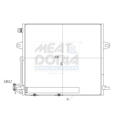 MEAT & DORIA Kondensor, klimaanlæg 991099 for MERCEDES-BENZ