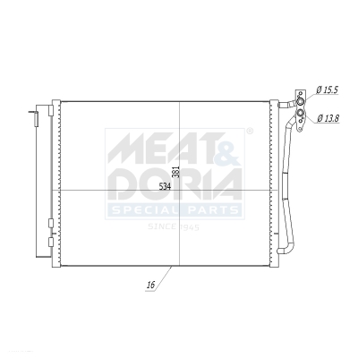 MEAT & DORIA Kondensor, klimaanlæg 991243 for BMW