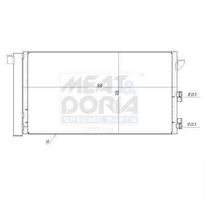 MEAT & DORIA Kondensor, klimaanlæg 991016 for LANCIA