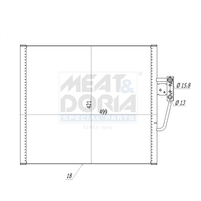 MEAT & DORIA Kondensor, klimaanlæg 991241 for BMW