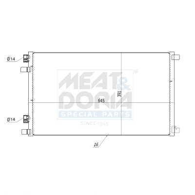 MEAT & DORIA Kondensor, klimaanlæg 991030 for RENAULT