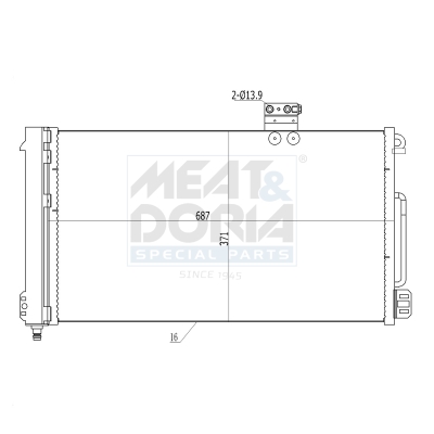 MEAT & DORIA Kondensor, klimaanlæg 991058 for MERCEDES-BENZ