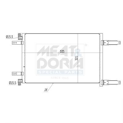 MEAT & DORIA Kondensor, klimaanlæg 991236 for LANCIA