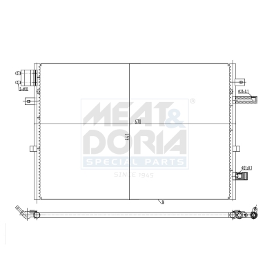 MEAT & DORIA Kondensor, klimaanlæg 991286 for FORD