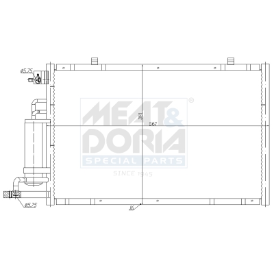 MEAT & DORIA Kondensor, klimaanlæg 991290 for FORD