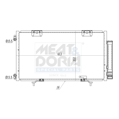 MEAT & DORIA Kondensor, klimaanlæg 991218 for TOYOTA