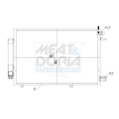 MEAT & DORIA Kondensor, klimaanlæg 991038 for FORD
