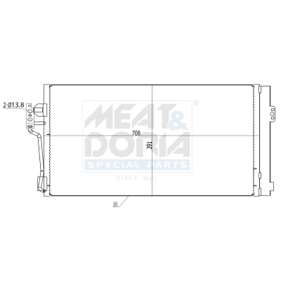 MEAT & DORIA Kondensor, klimaanlæg 991071 for MERCEDES-BENZ