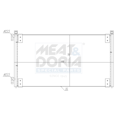 MEAT & DORIA Kondensor, klimaanlæg 991259 for FIAT