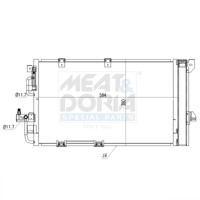 MEAT & DORIA Kondensor, klimaanlæg 991088 for VAUXHALL OPEL GENERAL MOTORS