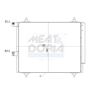 MEAT & DORIA Kondensor, klimaanlæg 991070 for LANCIA CITROËN/PEUGEOT