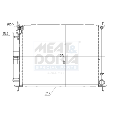 MEAT & DORIA Kondensor, klimaanlæg 991155 for RENAULT