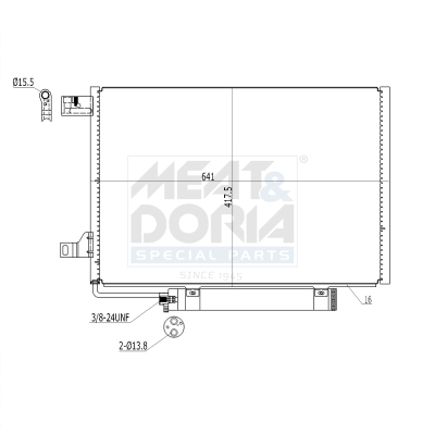 MEAT & DORIA Kondensor, klimaanlæg 991002 for MERCEDES-BENZ