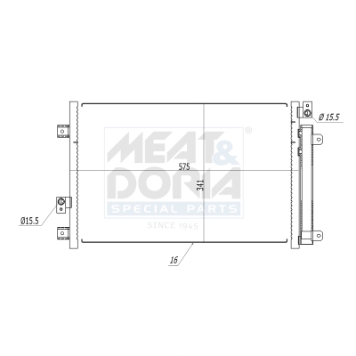MEAT & DORIA Kondensor, klimaanlæg 991082 for LANCIA
